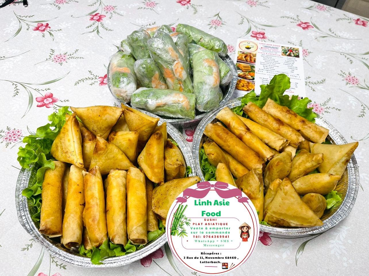 Assortiment de nems et samoussas